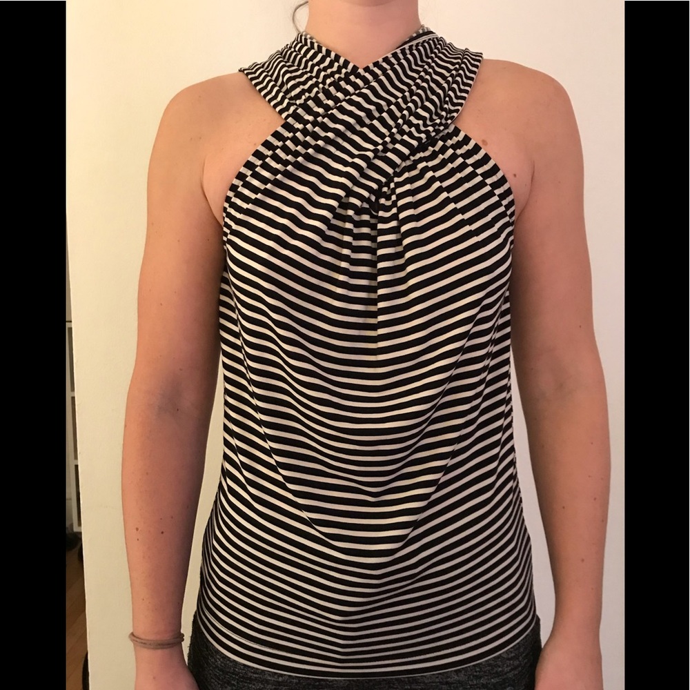 The Limited Striped Crossed Top
